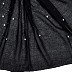 Rain drop hijab with big and small dew drop beats - Black